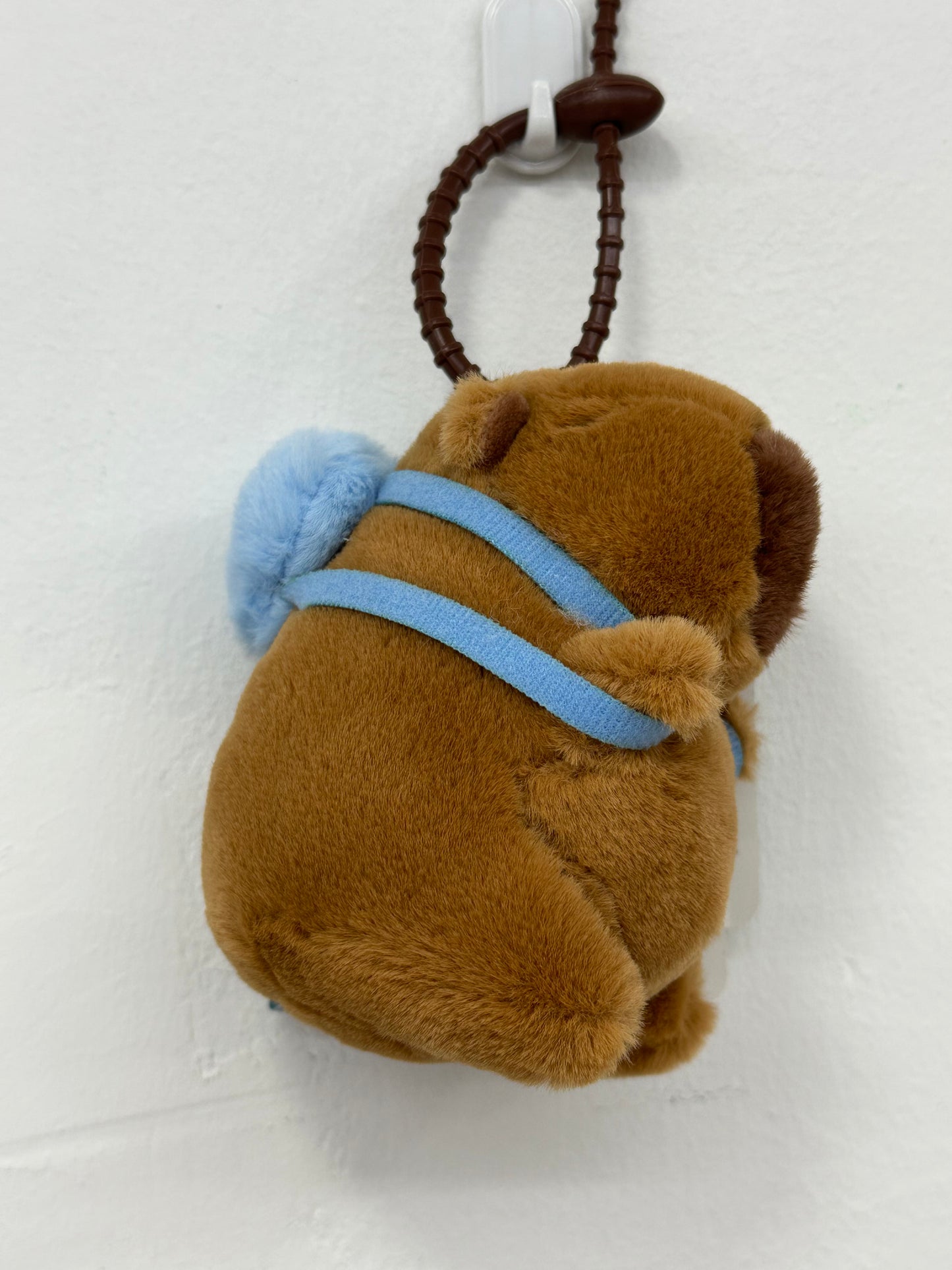 Blue Bag Capybara Plush Keychain
