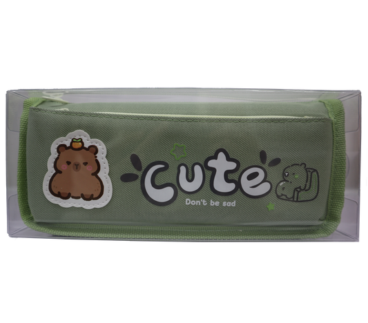 Green Capybara Pencil Case