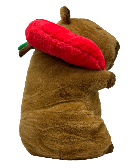 Capybara with Apple Neck Pillow Plush