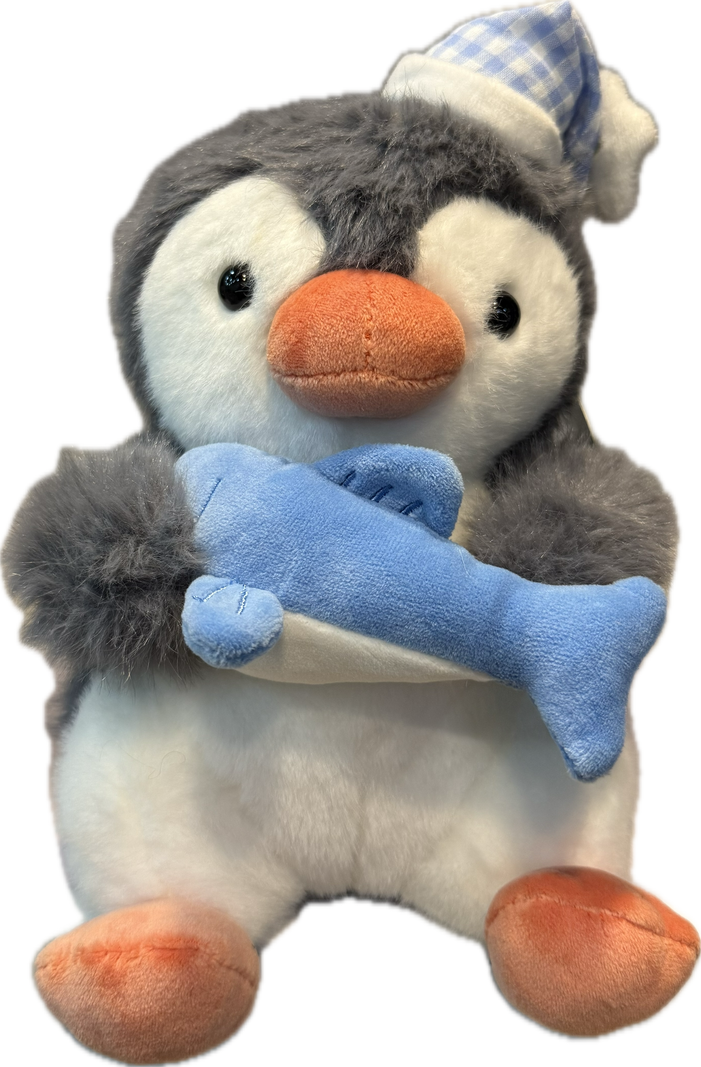 Penguin with Fish Plush