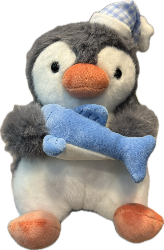 Penguin with Fish Plush