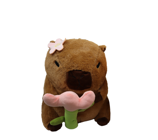 Capybara with Flower 12" Plush